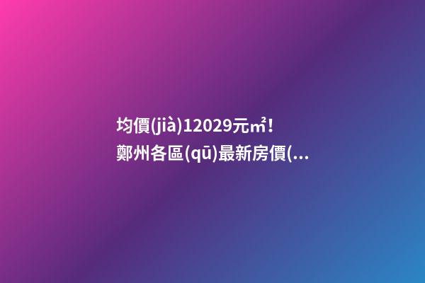 均價(jià)12029元/㎡！鄭州各區(qū)最新房價(jià)公布！購房前需要注意哪些事？